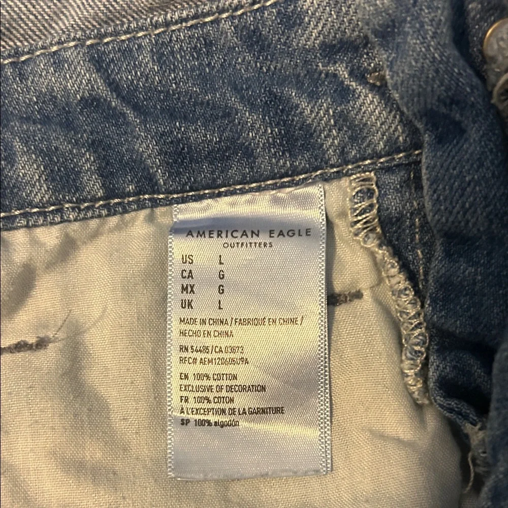 American Eagle Light Blue Denim Tomgirl Shortalls - Picture 3 of 7